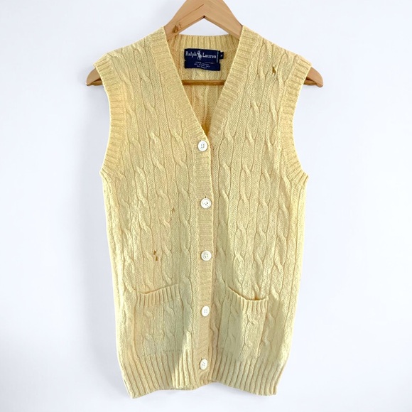 80's Western Motif Wool Sweater Vest by Ralph Lauren